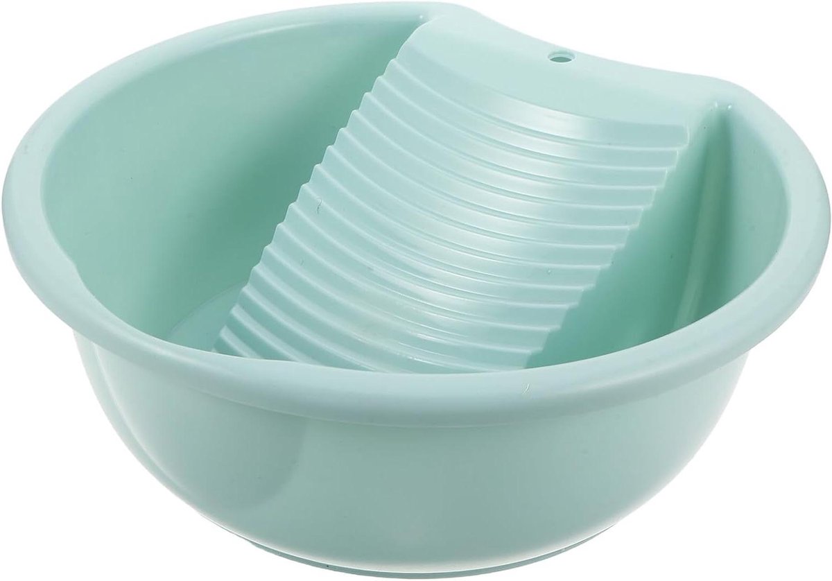 Draagbare Wasbak - Wasbord Bak - Kleine Kleding Wassen - Antislip Bodem - 37x34x13.5cm - Blauw