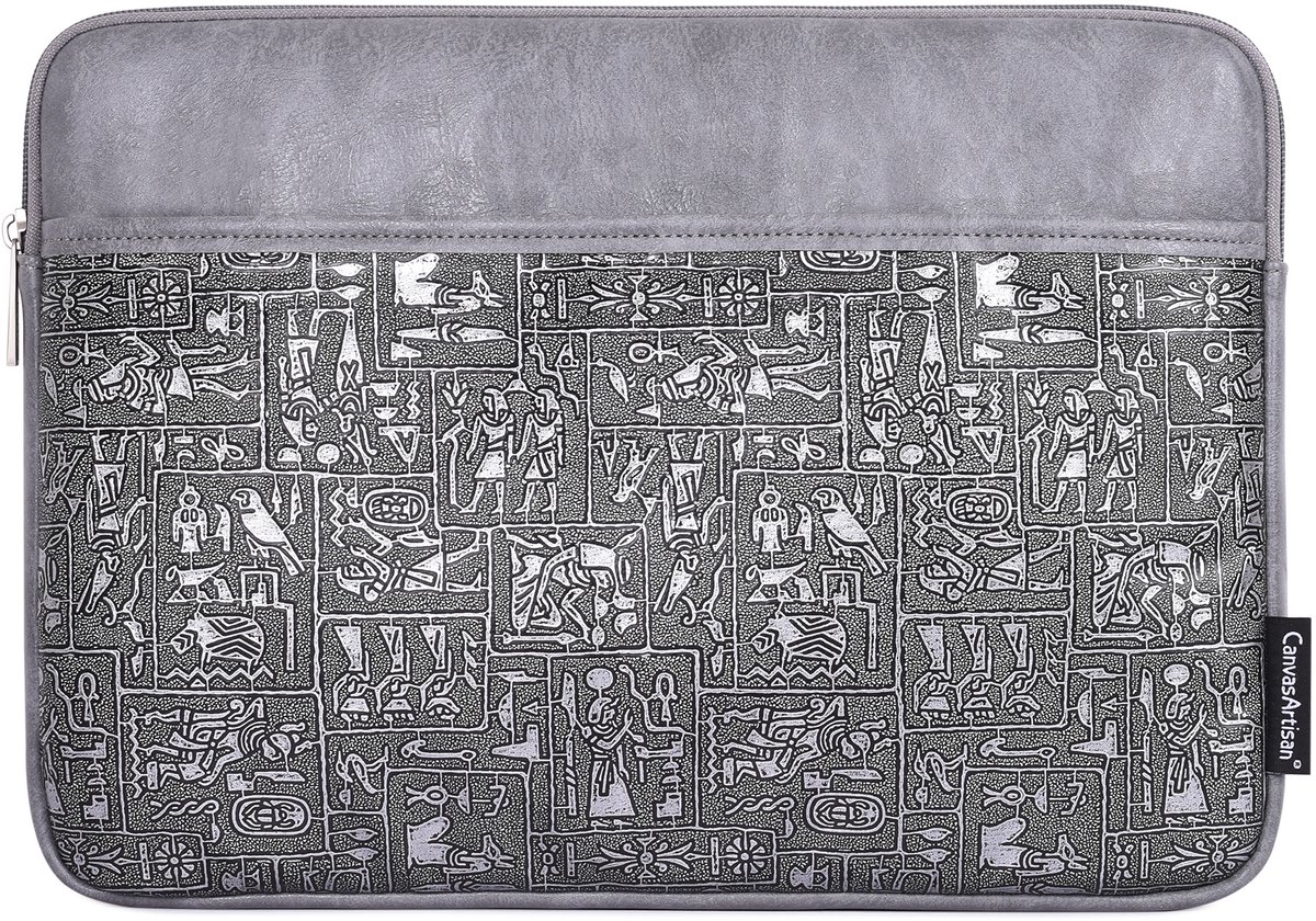 Laptophoes 14 Inch GR - Laptop Sleeve - Mystic Egypt Grijs