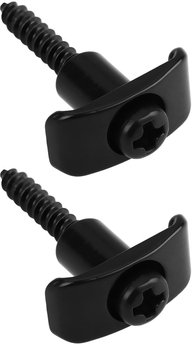 aladdien - String Gidsen - 2 Stuks - Hoogwaardige kwaliteit - Zwart - Schroeven - Geschikt voor Fender Stratocaster en Telecaster - Kleur zwart