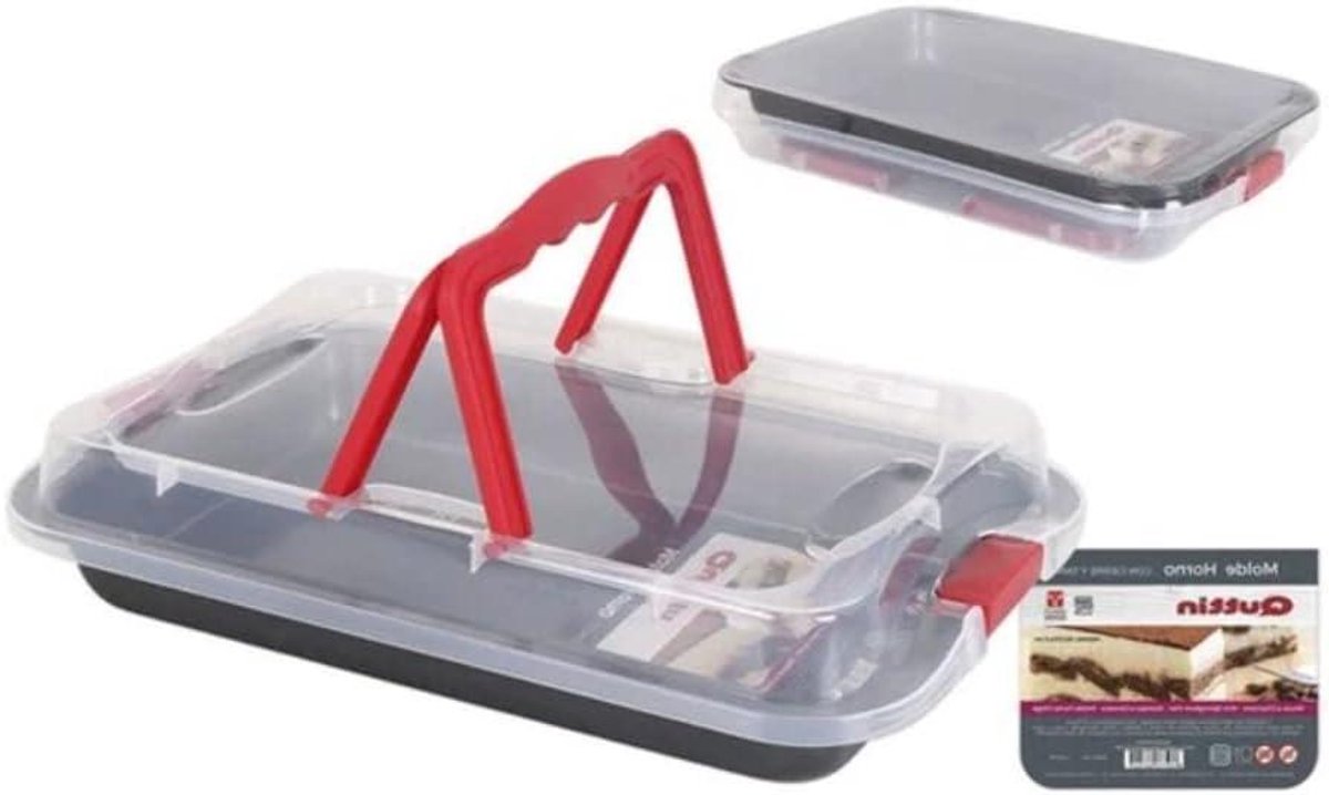 Oven Die - Bakvorm Rechthoekig - Taart Bakken - Met Sluiting - 36 x 23 cm - Zwart