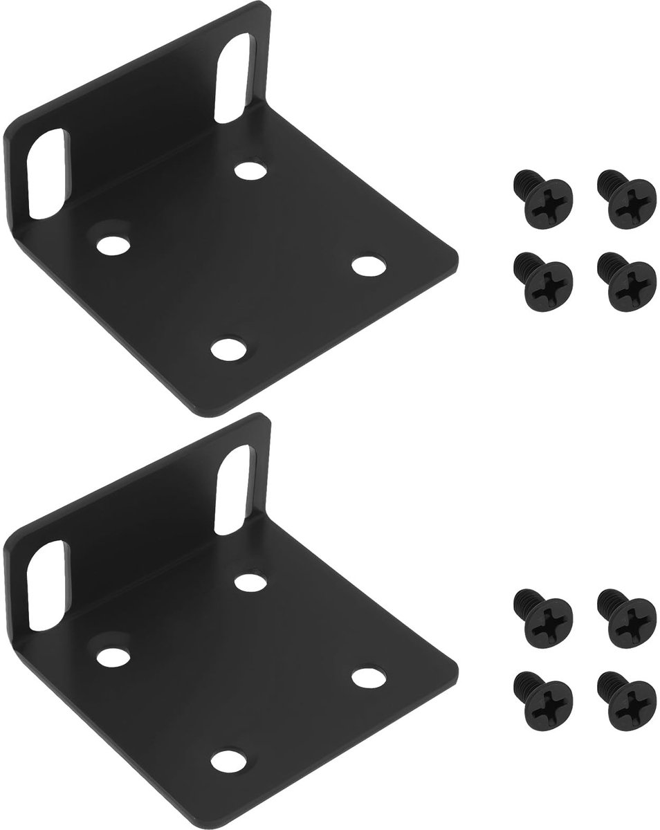 aladdien - Rack Mount Ears - 24mm bevestiging - stalen constructie - voor switches - inclusief schroeven - geschikt voor UDM - voor netwerken