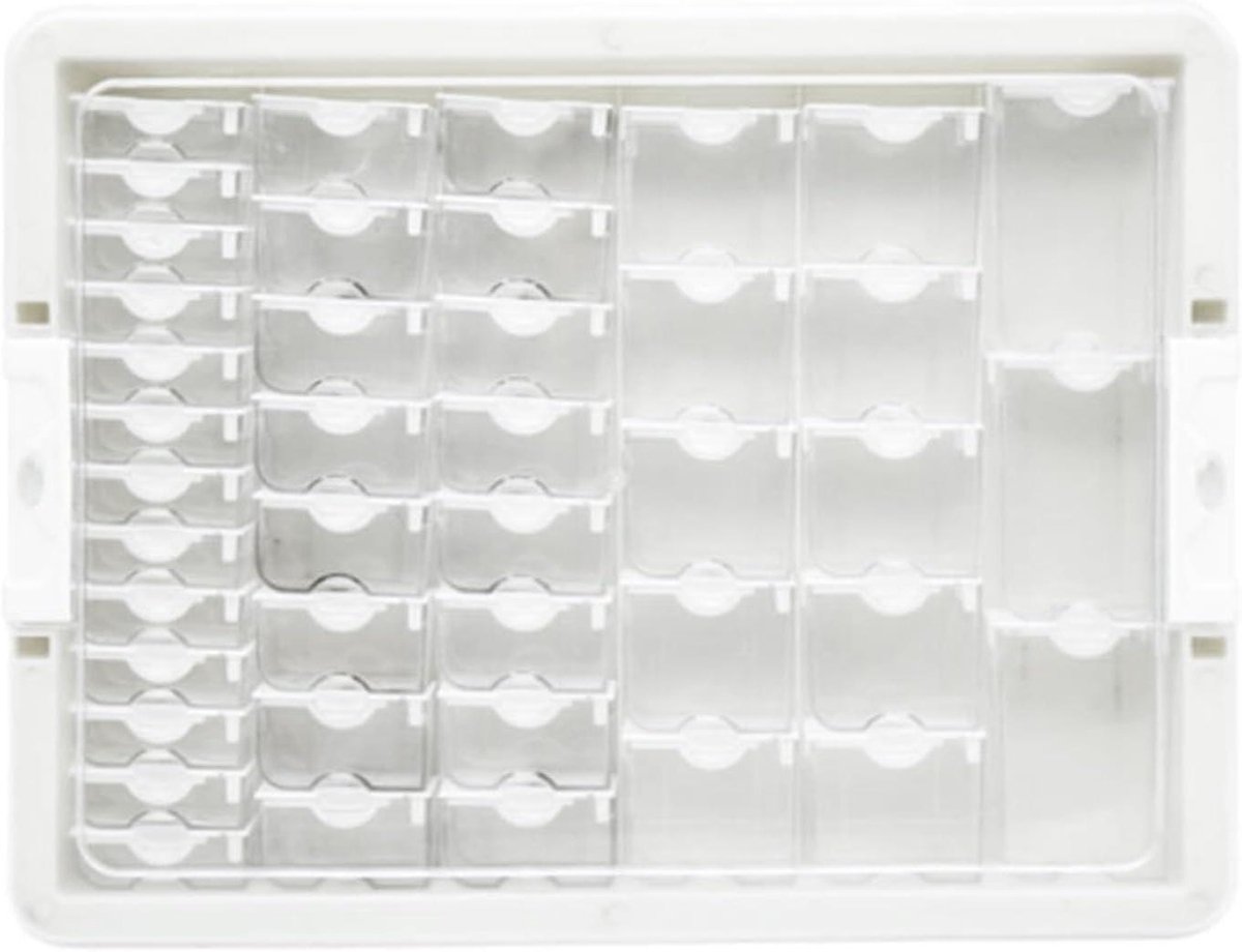 Opbergdoos Sieraden - Sorteringsbakje Kralen - Hobby Benodigdheden - 42 Transparante Bakjes - 34.8 x 27 x 4.2 cm - Multicolor