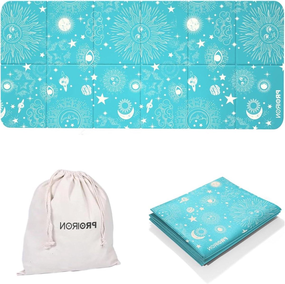 Yoga Mat - Fitness Ondergrond - Reizen en Sport - Opvouwbaar Ontwerp - 173 x 61 cm - Groen
