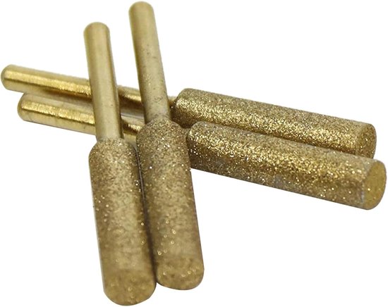 Kettingzaag Slijper - Diamant Vijl - Ketting Scherp Maken - Titanium Coating - 32 Stuks - Goud — afbeelding 5