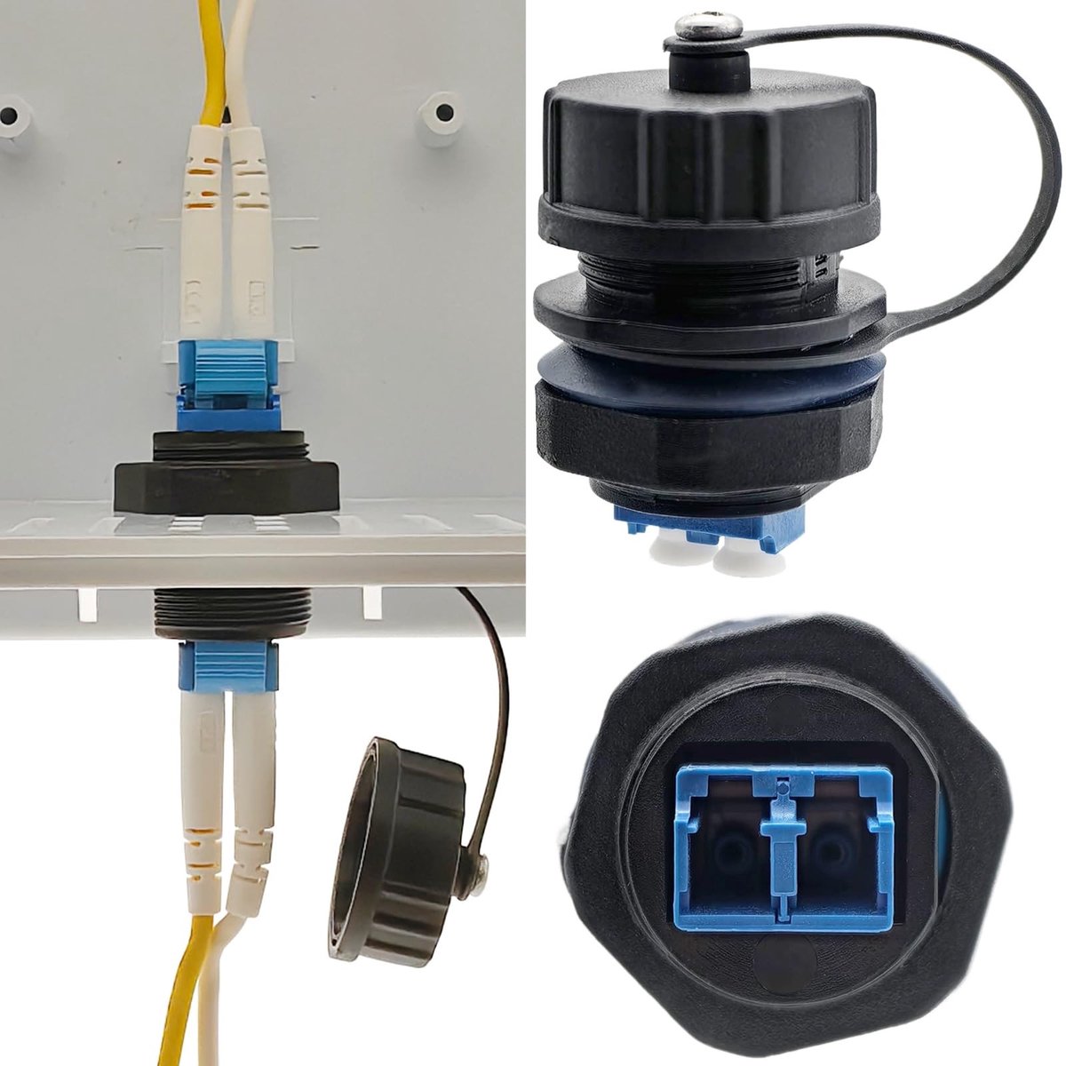 ONF3 - LC-connector - Glasvezelkabelconnector - IP68 waterdicht - Blauw - UPC-glasvezelconnector - Aansluiten SFP-modules - Geschikt voor optisc...