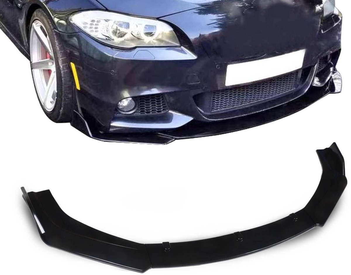 aladdien - Voorsplitter - Voorspoiler - Eenvoudige installatie - Glanzend zwart - Body kit - Duurzaam materiaal - Geschikt voor de meeste voertuigen
