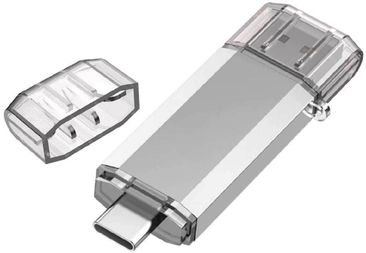 GELLDG USB-sticks - Dual USB 3.0 OTG Stick - 128GB Snelle U Disk - Geschikt voor Smartphone, Tablet, PC, Laptop, Android en iOS - Plastic Behuizing - Afmetingen 55x17x10mm