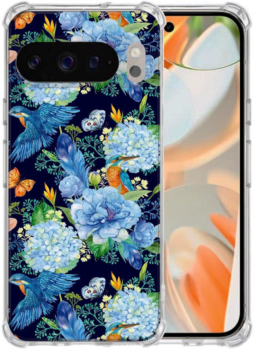 Google Pixel 10 Pro XL Hoesje IJsvogel Design - Flexibele Schokbestendige TPU Back Cover