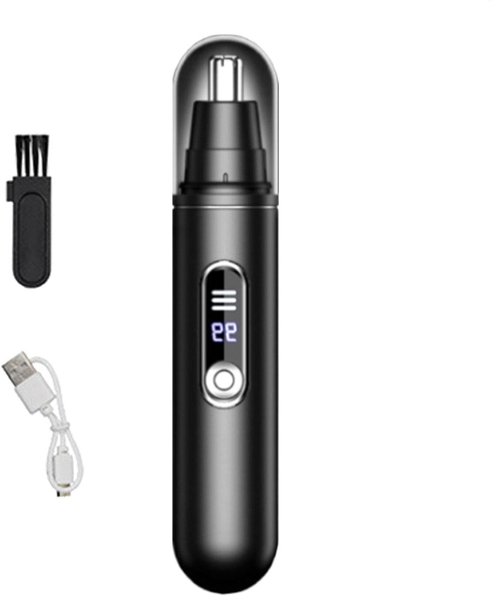 Neustrimmer Mannen - Elektrische Trimmer - Gezichtsverzorging - Wasbare Kop - 15 cm - Zwart