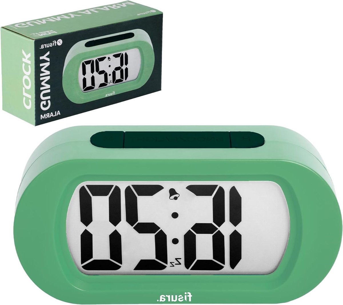 Digitale Wekker - LED Klok - Tijd Weergeven - Met Snooze Functie - 4 x 6.7 x 4.5 cm - Groen