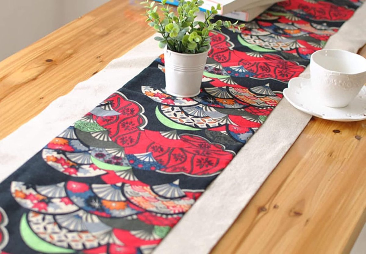 Tafelloper - Tafelkleed - Feestelijke Decoratie - Linnen Stijl - 12x79 Inch - Rood