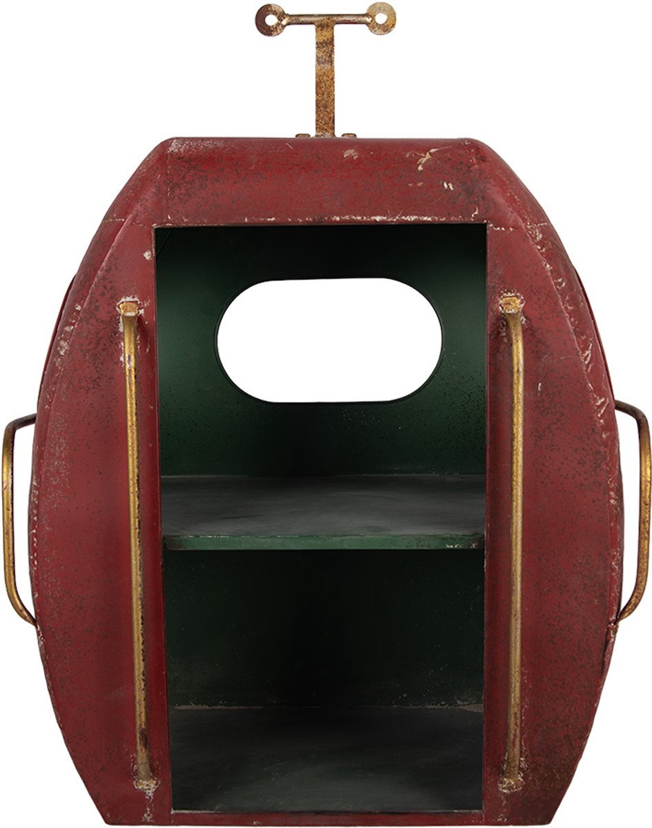 Clayre & Eef Wandkast 48x26x60 cm Rood Metaal