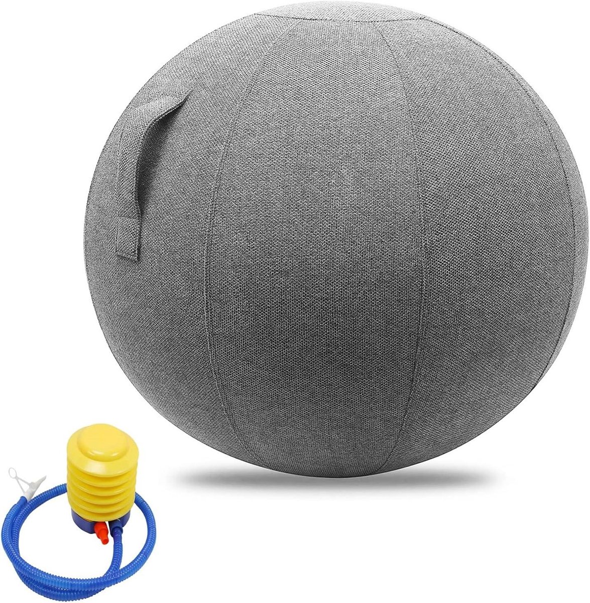 Oefenbal Stoel - Fitness Bal - Houding Verbeteren - Anti-Burst Ontwerp - 55cm - Grijs