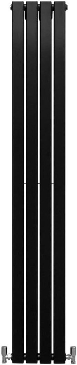 Verticale Radiator - Paneel Verwarming - Ruimte Verwarmen - Dubbel Paneel Ontwerp - 180 x 28 cm - Mat Zwart