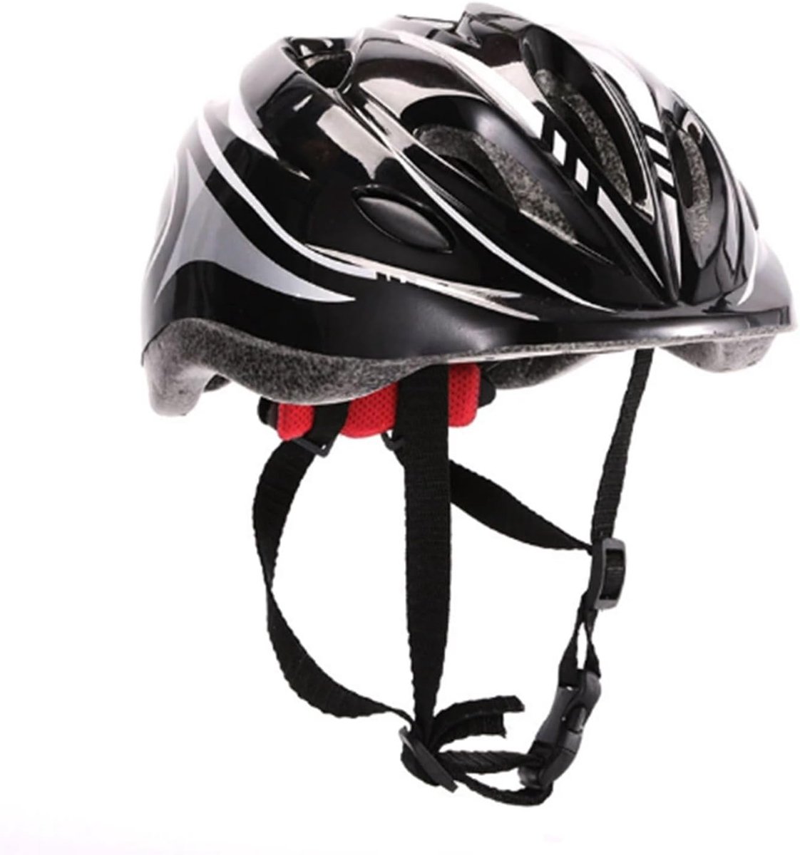 Kinder Fietshelm - Veilige Hoofdbescherming - Buiten Sporten - Ademend Ontwerp - 52-58 cm hoofdomtrek - Zwart