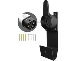 EV Kabel Organizer - Laadkabel Houder - Auto Opladen - Wandmontage Ontwerp - Type 2 - Zwart