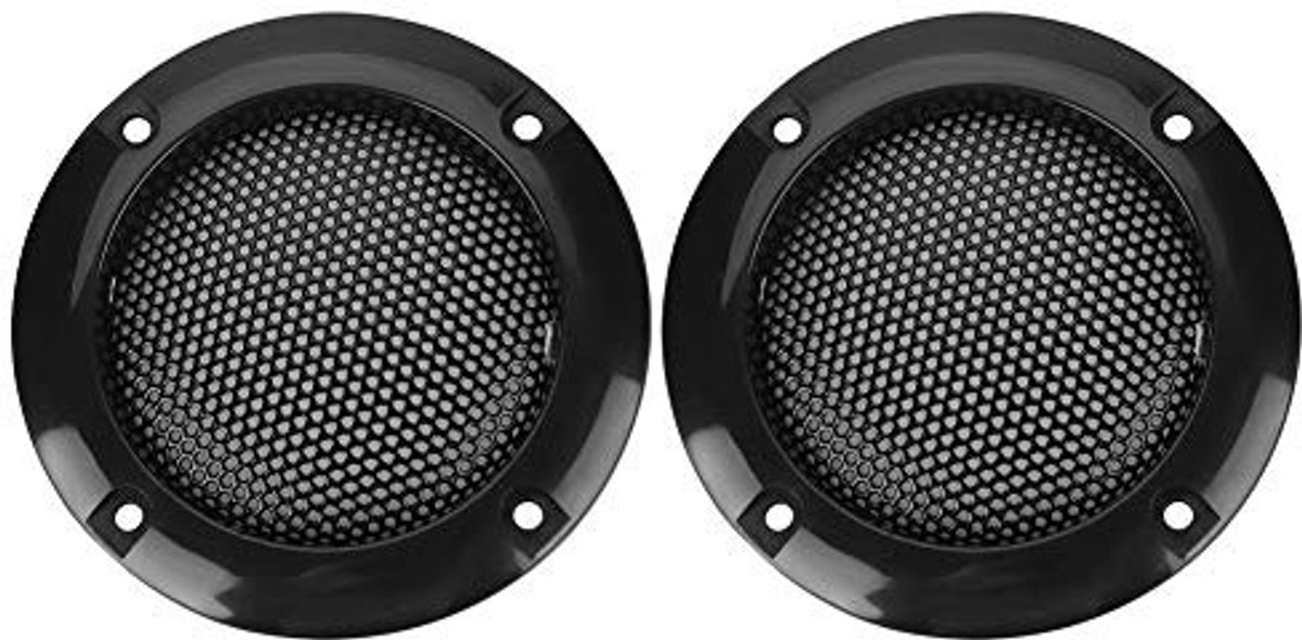 aladdien - Luidsprekerclaxon afdekking - Beschermingsrooster - Zwart - Luidspreker decoratie - Metaal staal mesh ring - Geschikt voor auto luidsprek...