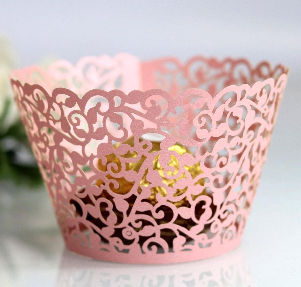 aladdien - Artistieke Bakken - Cupcake Wrapper - Antislip - Roze - Muffinhouder - Decoratie voor Feestjes - 50 Stuks