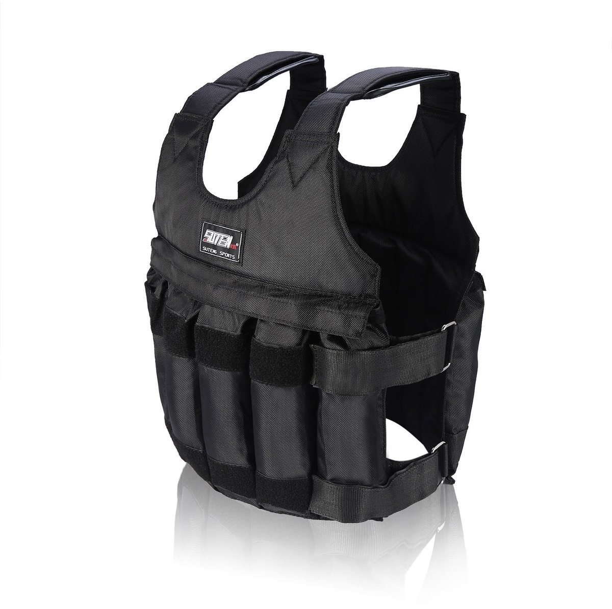 aladdien - Weighted Vest - Gewichtsvest - Verstelbaar en comfortabel - Zwart - Voor krachttraining - Geschikt voor mannen en vrouwen