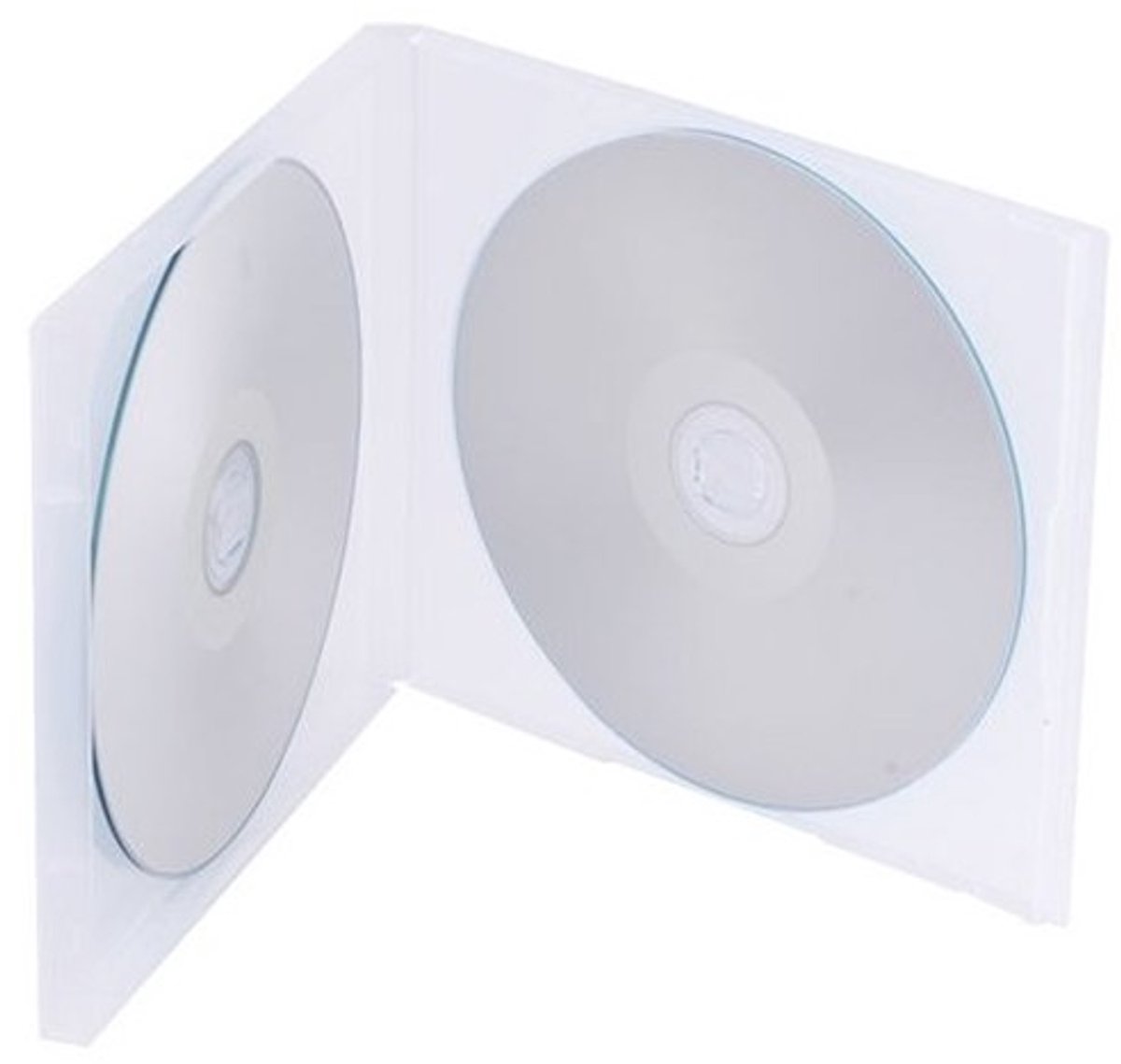 ONF3 - Dubbele Clear Flexi CD/DVD Case - Onbreekbaar - 10mm Rug - Geschikt voor 2 CDs - Perfect voor verzending - Inclusief inlay mouw