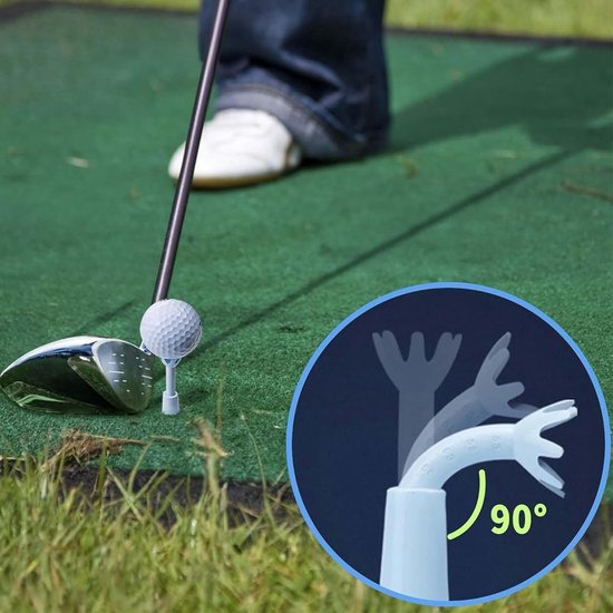 aladdien - Verstelbare Golf Tee - Golftraining - Duurzaam en flexibel - Wit - Golf accessoires - Perfect voor elke golfer - 3 stuks van Aladdien — afbeelding 5