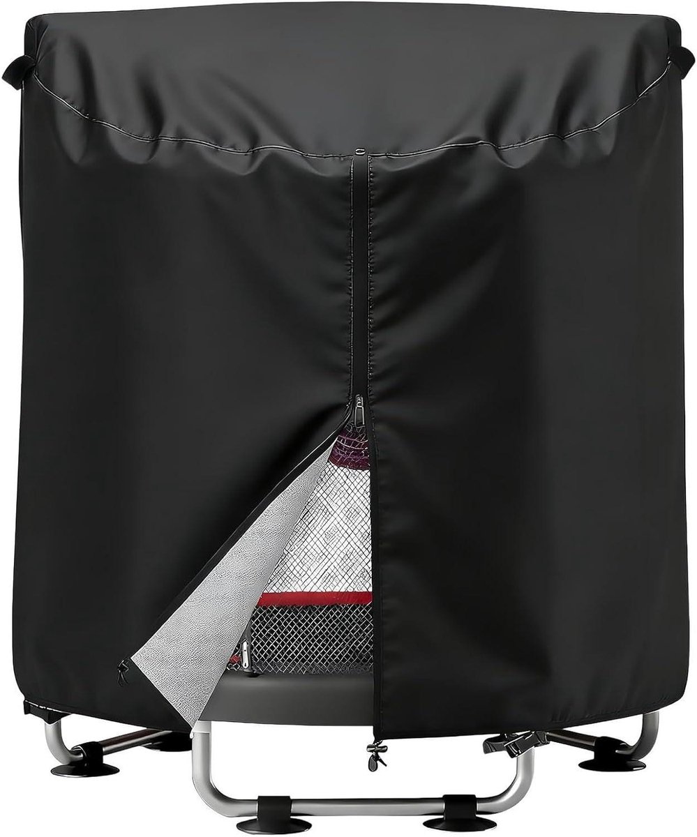 Trampoline Beschermhoes - Luifel Afdekker - Buiten Bescherming - UPF 50+ Zonblokkerend - 147x145cm - Zwart