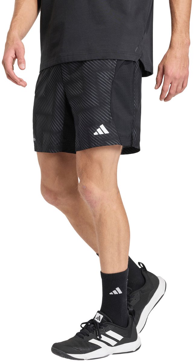 adidas Short zacht Tech Intensity Aop Zwart