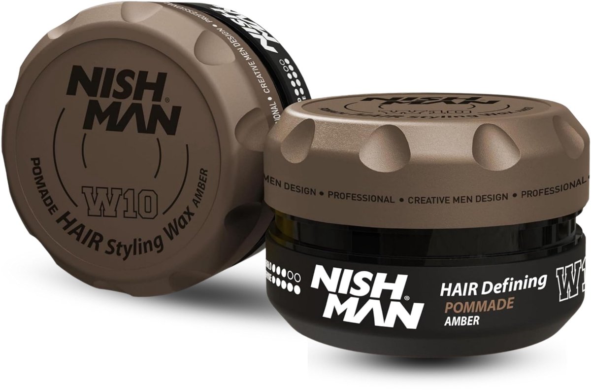 NISHMAN W10 Hair Styling Wax Pomade Amber 100 ml