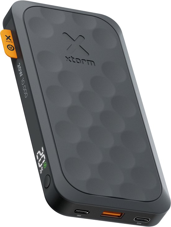 xtorm Fuel Series 5 Powerbank 10000 mAh - Geschikt Voor Iphone/Samsung - Inclusief USB-C Kabel - USB-C & USB-A - 20W - Zwart