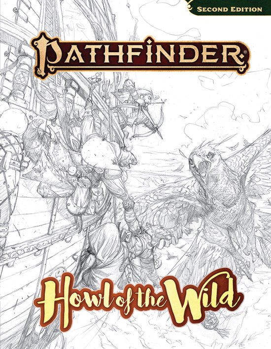 Pathfinder RPG Howl of the Wild Sketch Cover - cover