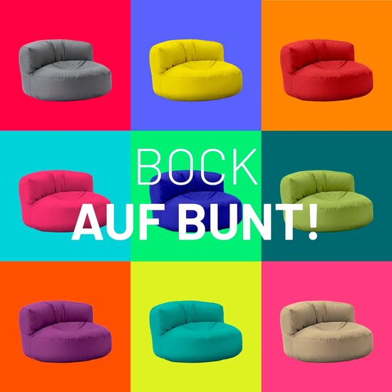LUMALAND Beanbag Lounge: Zitzak voor uw goedgevulde sit-in | Ontdek modern, knuffelbaar design & relax in stijl in- & outdoor I Met aanpasbare EPS vulling | 90 x 50 cm
