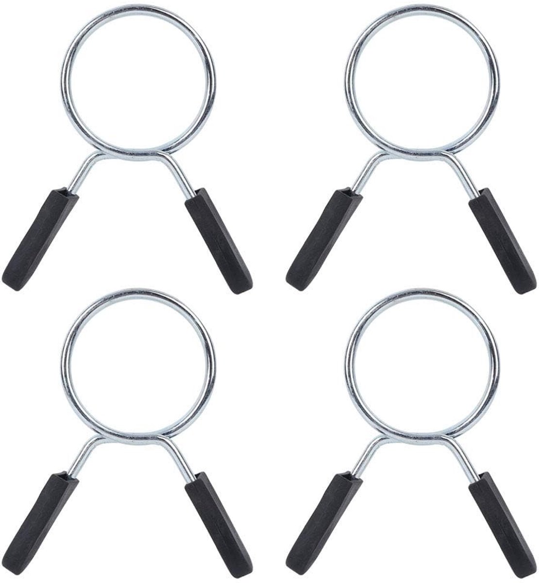 aladdien - Gewichtsschijf Klemmen - Halterstangen - Robuuste constructie - Diameter 50mm - Veiligheidsclips - Voor fitness thuis - 4 stuks