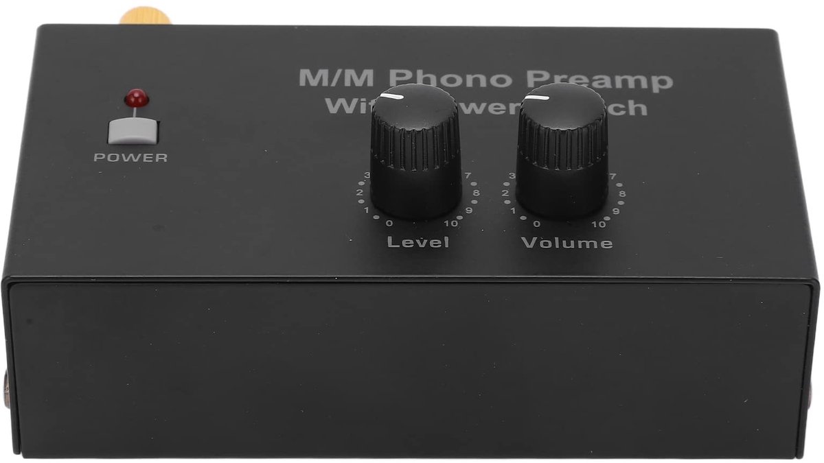 aladdien - Platenspeler Voorversterker - Mini Audio Stereo - Compact en Duurzaam - Metalen Behuizing - 2 Uitgangen - Geschikt voor Platenspelers