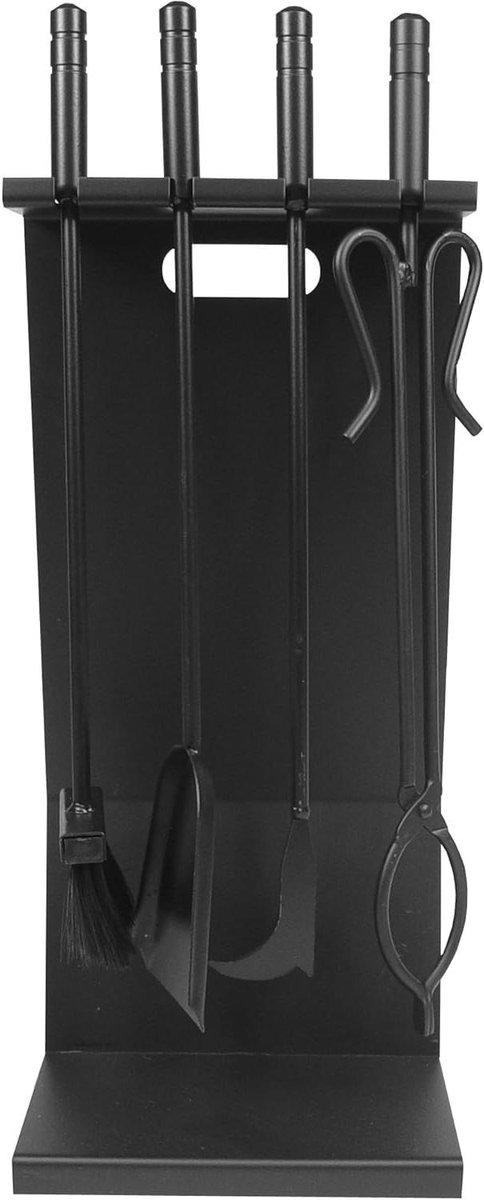 Haardset - Haardgerei - Open haard onderhoud - 4-delig - 7.37 kg - Zwart