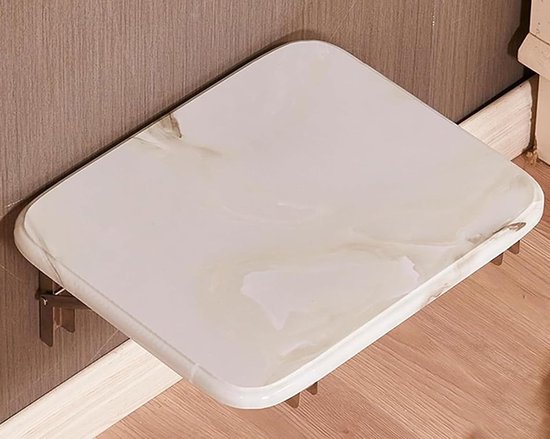 Opvouwbare Douchestoel - Wandkruk Zetel - Ruimtebesparend Zitten - Veilig Afgeronde Hoek - 38x34x6 cm - Koffiebruin — afbeelding 2
