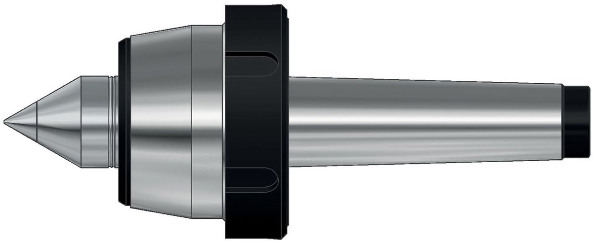 Röhm Mitlaufende Zentrierspitzen 60°, MK 3, Größe 106, mit Abdrückmutter und HM-Einsatz - 221023