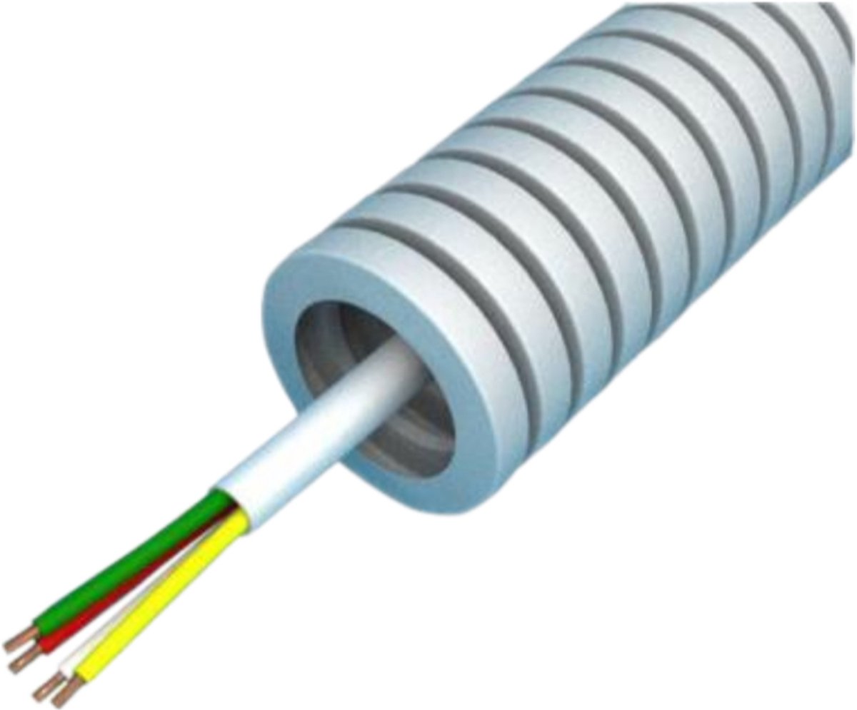 Snelflex flexibele buis alarmkabel 4x0.22mm - 16mm rol 100 meter