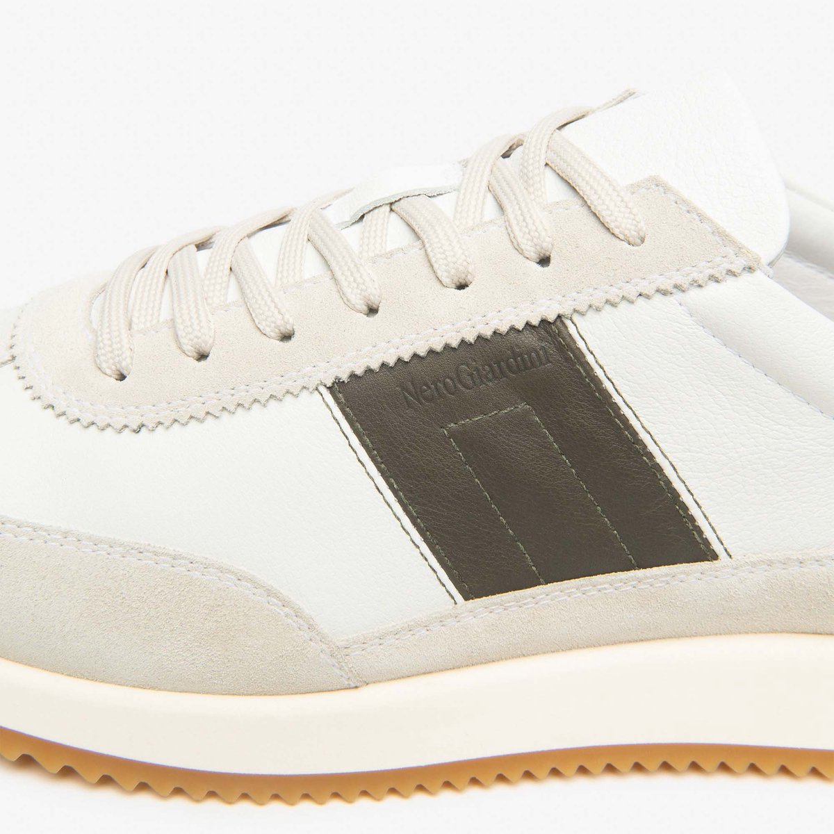 Sneaker Nerogiardini Velour Dollarino Wit Sauvage Olijf Armenia Cogn - Fashion Wear - Volwassen