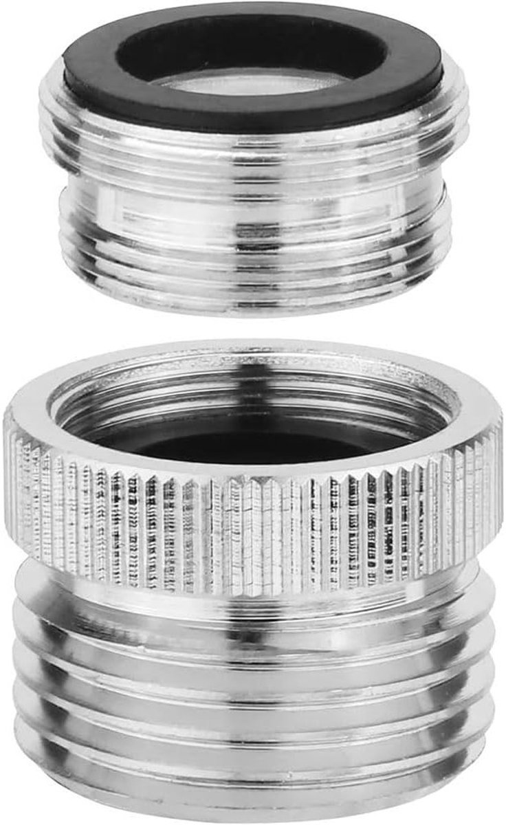 Adapter voor kraan, 22 mm vrouwelijke draad naar 3/4 inch externe draad, koppeling voor tuinslang, geschikt voor keuken en badkamer, eenvoudig te installeren en duurzaam