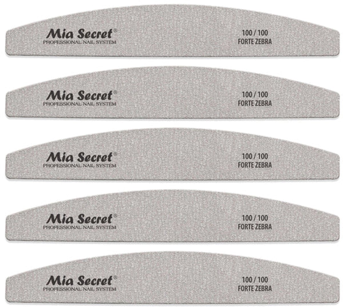 Forte Zebra Halfmoon Nagelvijl 100/100 Roze (5stuks)