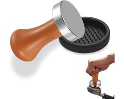 Espresso Tamper Set 51mm met Houten Handvat, Perfect voor Koffieliefhebbers en Portafilter Accessoires, Duurzaam en Ergonomisch Ontwerp