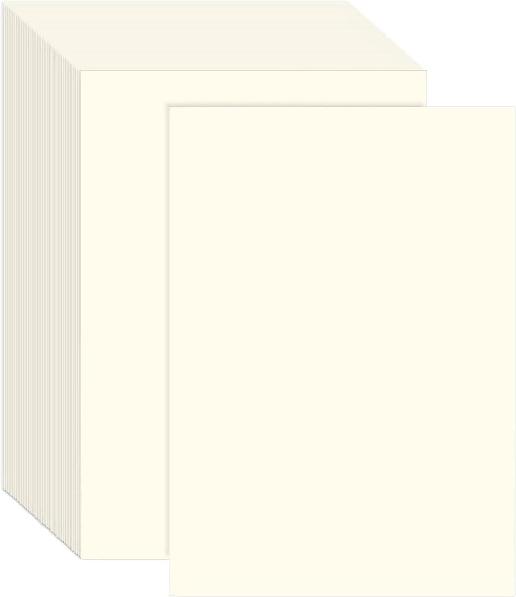100 Vellen A4 Papier 80gsm - Ideaal voor Printen, Tekenen, Knutselen en Creatieve Projecten in Crème Wit
