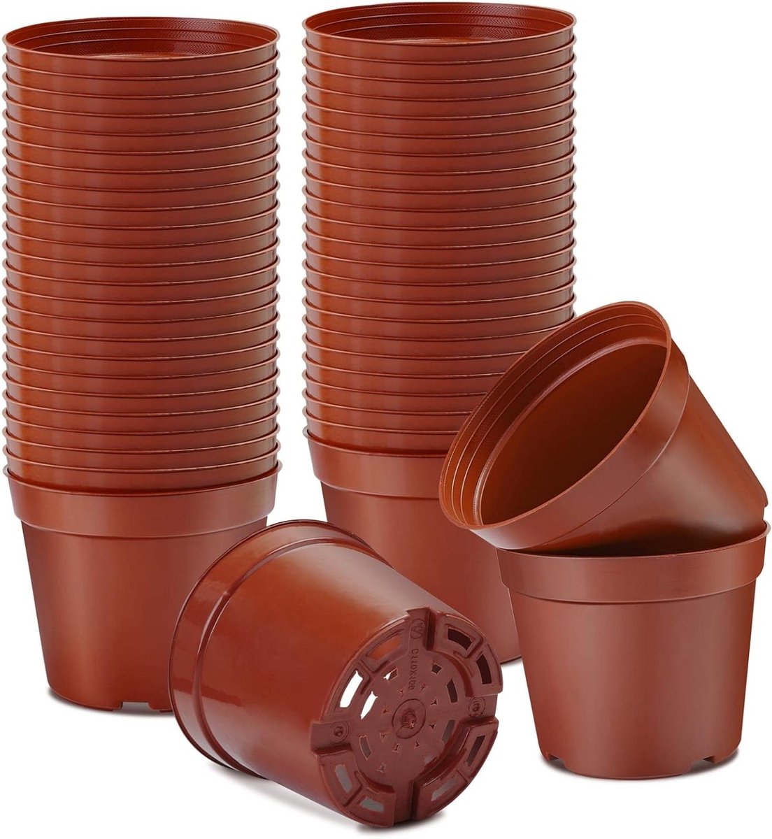 Plastic kweekpotten voor zaadstart en stekken, 10 stuks, ideaal voor bloemen, groenten en vetplanten