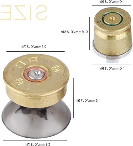 Controller Thumbstick Kit - Gaming Accessoires - Verbeteren Gameplay - Aluminium Legering - 6 stuks Set - Goud — afbeelding 4