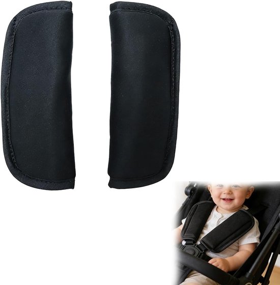 Zachte Schouderpad voor Veiligheidsgordel - Ademend Oxford Materiaal, Universele Pasvorm, Set van 2 voor Baby's en Peuters, Ideaal voor Kinderwagens en Autostoelen