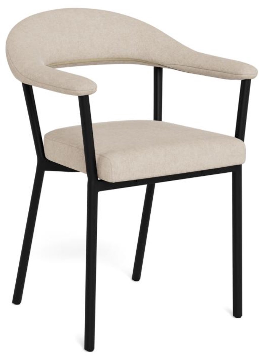Giga Living Eetkamerstoel Sienna Met Armleuning Apia Zand Set van 2 - Giga Living Bruin