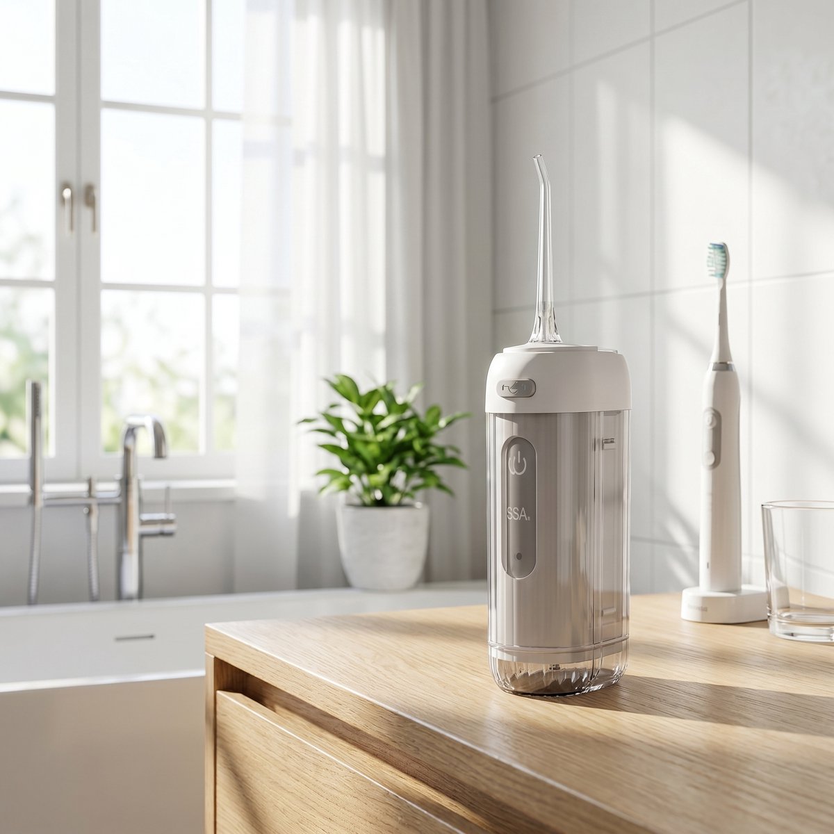 Draadloze Monddouche – Waterflosser – IPX7 Waterdicht – Oplaadbaar via USB – Draagbare Mondreiniger – Met 2 Opzetstukken – MULIN