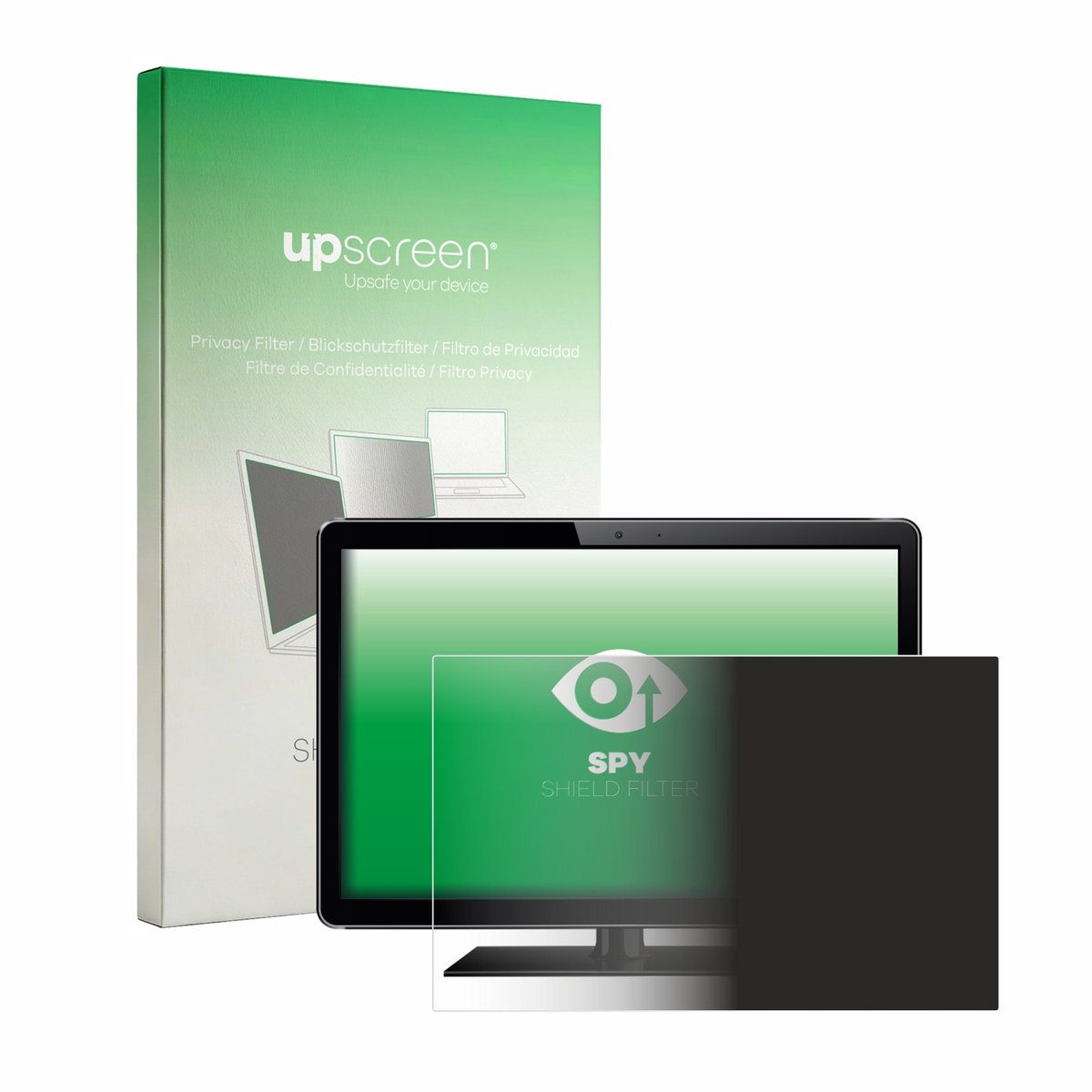 upscreen - privacyscherm voor Industriële Monitoren mit 15.3 inch Schermen [329 mm x 205.6 mm, 16:10] - privacy filter screenfilter Blauwlichtfilter