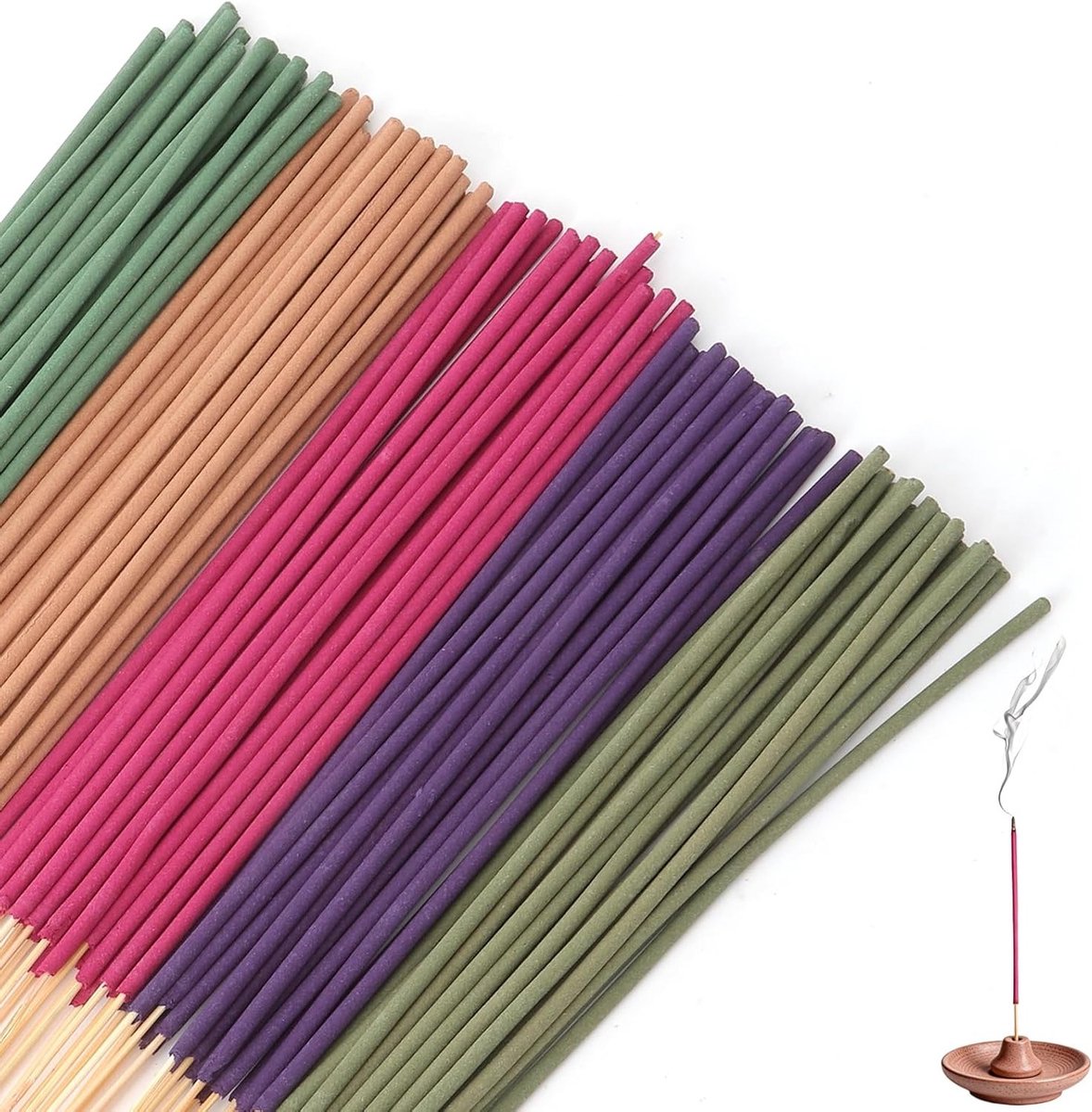 Set van 200 Natuurlijke Lavendel Wierookstokjes - 100% Natuurlijk, Chemisch Vrij, Ideaal voor Meditatie, Yoga en Ontspanning