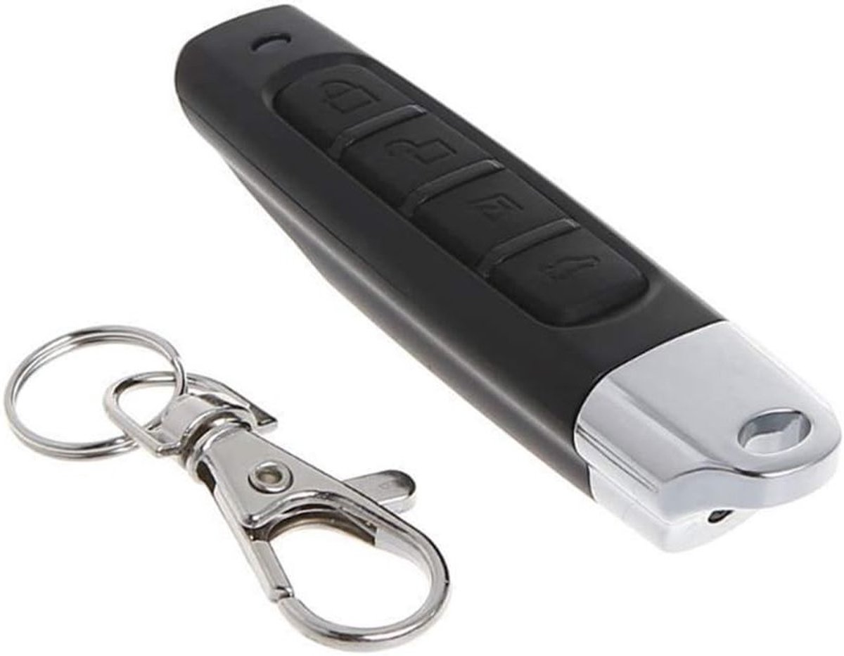Universele 433MHz Garage Deur Afstandsbediening voor Auto Alarm Klonen en Dupliceren, Ideaal voor Huizen en Winkels, Zwart met Vergrendelknoppen